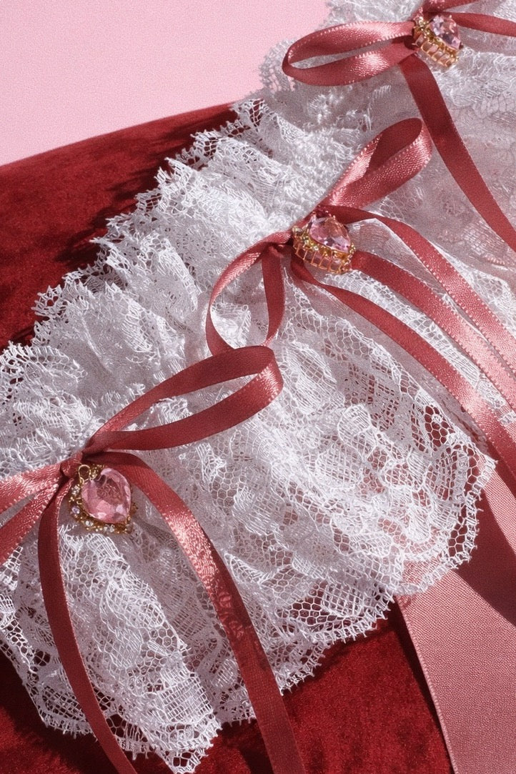 Like A Virgin Satin Bow Garter