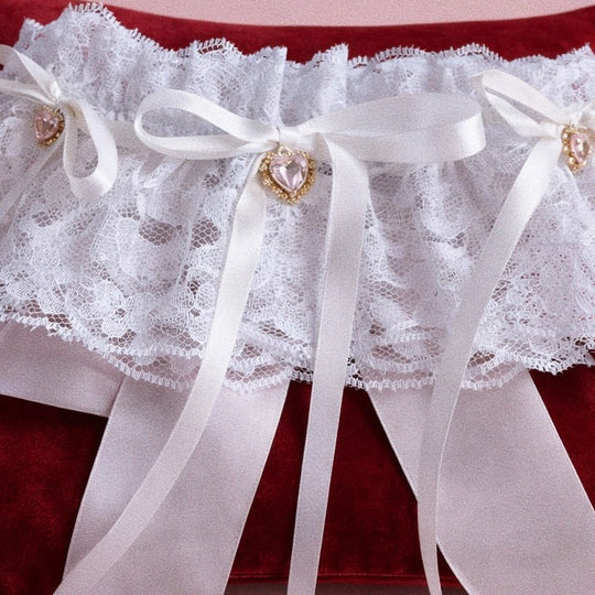 Like A Virgin Satin Bow Garter